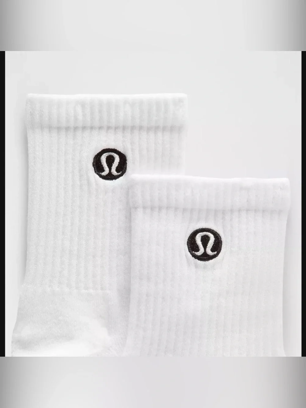 NWT Lululemon Unisex Quarter Socks 3Pack White/OceanAir/Lavender